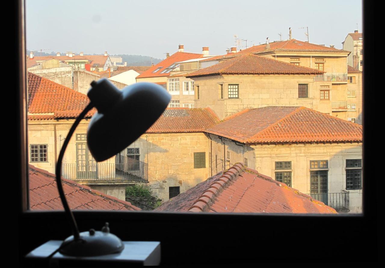 Excelentes Vistas En La Plaza De La Verdura Pontevedra Bagian luar foto